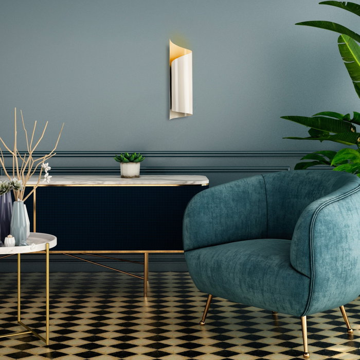 Opviq Lámpara de pared de hierro color crema Opviq Lámpara de pared de hierro color crema